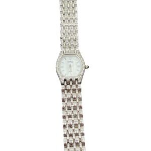 DMQ Diamonique MOP Crystal Accent Roman Numerals Sillver Tone Watch DQ/4018-19.‎